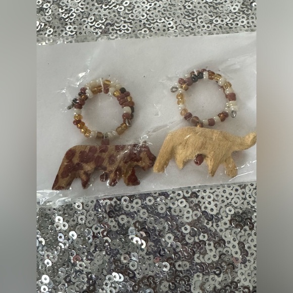 Wine glass jewelry. Handmade in Africa. - Picture 3 of 5